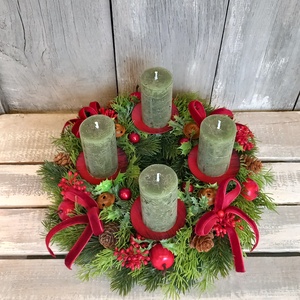 Rusztikus Advent- Adventi Koszorú - karácsony - adventi díszek - adventi koszorú - Meska.hu