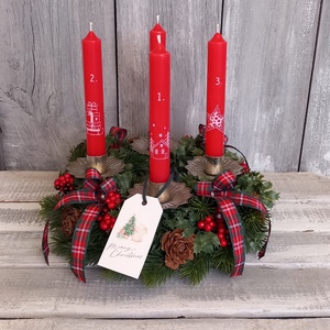 Advent-Várakozás- Adventi Koszorú/Piros Adventi Koszorú - Meska.hu