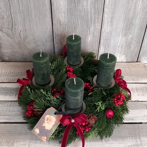 Rusztikus Advent - Adventi Koszorú - karácsony - adventi díszek - adventi koszorú - Meska.hu
