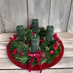 Rusztikus Advent - Adventi Koszorú - karácsony - adventi díszek - adventi koszorú - Meska.hu