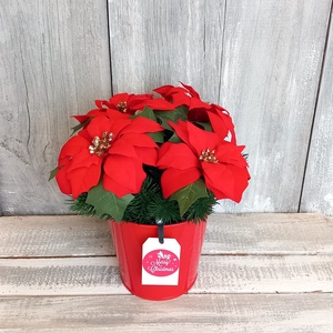   Mikulásvirágok Ünnepe - Karácsonyi Asztaldísz/Ünnepi Asztaldísz/Téli Asztaldísz - otthon & életmód - dekoráció - asztal és polc dekoráció - asztaldísz - Meska.hu