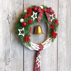 Karácsonyi Csillagok - Karácsonyi Kopogtató/Téli Kopogtató /Téli Ajtódísz/Karácsonyi Ajtódísz/Falidísz/ - karácsony - karácsonyi lakásdekoráció - karácsonyi ajtódíszek - Meska.hu