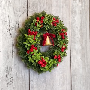 Karácsonyi Csengettyű - Karácsonyi Kopogtató/Téli Kopogtató /Téli Ajtódísz/Karácsonyi Ajtódísz/Falidísz/ - karácsony - karácsonyi lakásdekoráció - karácsonyi ajtódíszek - Meska.hu