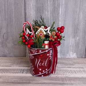   Kedves Karácsony - Karácsonyi Asztaldísz/Ünnepi Asztaldísz/Téli Asztaldísz, Otthon & Életmód, Dekoráció, Asztal és polc dekoráció, Asztaldísz, Virágkötés, MESKA