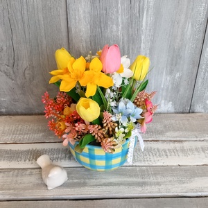  Egy Nagybögrényi Tavasz  - Tavaszi Asztaldísz/Tulipános Asztaldísz/Virágos Asztaldísz - otthon & életmód - dekoráció - asztal és polc dekoráció - asztaldísz - Meska.hu