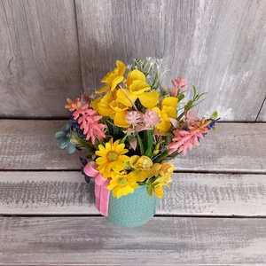  Színes Tavasz  - Tavaszi Asztaldísz/Virágos Asztaldísz - otthon & életmód - dekoráció - asztal és polc dekoráció - asztaldísz - Meska.hu