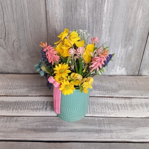  Színes Tavasz  - Tavaszi Asztaldísz/Virágos Asztaldísz - otthon & életmód - dekoráció - asztal és polc dekoráció - asztaldísz - Meska.hu