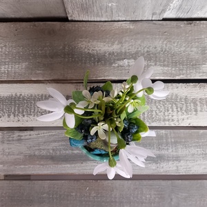 Hóvirágok Őrzője-Hóvirágos Asztaldísz/Virágos Asztaldísz - otthon & életmód - dekoráció - virágdekoráció - virágdíszek - asztali virágdísz - Meska.hu