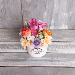  Szeretettel Virágokkal  - Tavaszi Asztaldísz/Virágos Asztaldísz/Köszöntő Virágdísz - otthon & életmód - dekoráció - virágdekoráció - virágdíszek - asztali virágdísz - Meska.hu