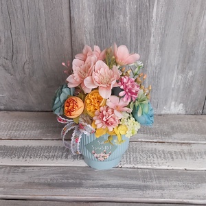 VirágHarmónia  - Tavaszi Asztaldísz/Virágos Asztaldísz/Köszöntő Asztaldísz - otthon & életmód - dekoráció - Meska.hu