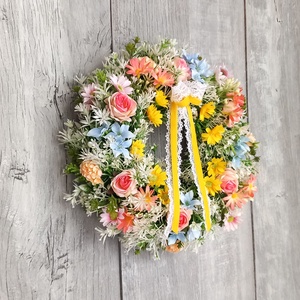 VirágSokadalom- Virágos Kopogtató/ Tavaszi Kopogtató /Nyári Ajtódísz/Ajtódísz /Falidísz/ - otthon & életmód - dekoráció - ajtó- és ablak dekoráció - ajtódísz & kopogtató - Meska.hu