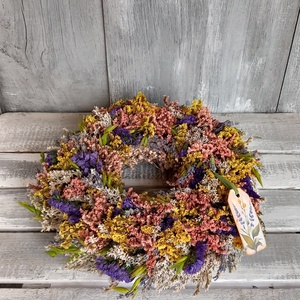 Élénkség- Szárazvirág Kopogtató/Tavaszi Kopogtató/Tavaszi Ajtódísz/Ajtódísz/Falidísz/ - otthon & életmód - dekoráció - ajtó- és ablak dekoráció - ajtódísz & kopogtató - Meska.hu