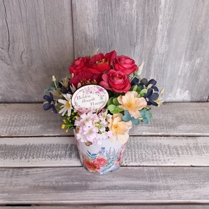 SzínesVirágok  - Anyák-napi Asztaldísz/Tavaszi Asztaldísz/Virágos Asztaldísz/Köszöntő Asztaldísz - otthon & életmód - virágdekoráció - virágdíszek - virágdísz kaspóban - Meska.hu