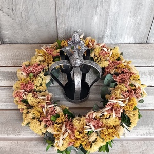 IllatVarázslat- Szárazvirág Kopogtató/Tavaszi Kopogtató/Tavaszi Ajtódísz/Ajtódísz/Falidísz/ - otthon & életmód - dekoráció - ajtó- és ablak dekoráció - ajtódísz & kopogtató - Meska.hu