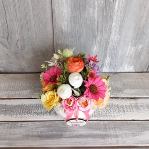  Szeretettel Neked  - Tavaszi Asztaldísz/Virágos Asztaldísz/Köszöntő Virágdísz - otthon & életmód - virágdekoráció - virágdíszek - asztali virágdísz - Meska.hu