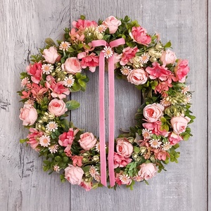 CsodaVirágok- Virágos Kopogtató/ Tavaszi Kopogtató /Nyári Ajtódísz/Ajtódísz /Falidísz/Koszorú, Otthon & Életmód, Dekoráció, Ajtó- és ablak dekoráció, Ajtódísz & Kopogtató, Virágkötés, MESKA