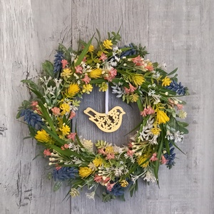 Kopogtass Tavasz- Virágos Kopogtató/ Tavaszi Kopogtató /Ajtódísz /Falidísz/Koszorú - Meska.hu