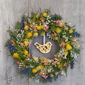 Kopogtass Tavasz- Virágos Kopogtató/ Tavaszi Kopogtató /Ajtódísz /Falidísz/Koszorú - otthon & életmód - dekoráció - ajtó- és ablak dekoráció - ajtódísz & kopogtató - Meska.hu