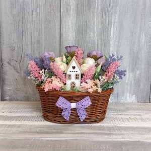 Egy Kosárnyi Virág  - /Tavaszi Asztaldísz/Nyári Asztaldísz/Virágos Asztaldísz/Köszöntő Asztaldísz, Otthon & Életmód, Virágdekoráció, Virágdíszek, Virágdísz kaspóban, Virágkötés, MESKA