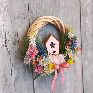Helló Tavasz- Virágos Kopogtató/ Tavaszi Kopogtató /Ajtódísz /Falidísz/Koszorú - otthon & életmód - dekoráció - ajtó- és ablak dekoráció - ajtódísz & kopogtató - Meska.hu