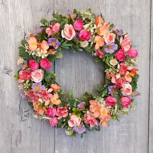 ÁlomVirág- Virágos Kopogtató/Tavaszi Kopogtató/Tavaszi Ajtódísz/Nyári Ajtódísz/Ajtódísz /Falidísz/Koszorú - otthon & életmód - dekoráció - ajtó- és ablak dekoráció - ajtódísz & kopogtató - Meska.hu