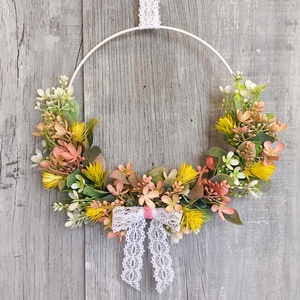 Várlak Tavasz- Tavaszi Ajtódísz/Virágos Kopogtató/ Tavaszi Kopogtató/Ajtódísz /Falidísz/Koszorú - otthon & életmód - dekoráció - ajtó- és ablak dekoráció - ajtódísz & kopogtató - Meska.hu