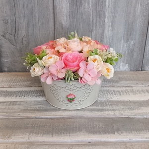 Rózsaálom  - Virágos Asztaldísz/Tavaszi Asztaldísz/Asztaldísz/Köszöntő Asztaldísz/Anyák-napi Asztaldísz - Meska.hu