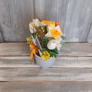  Tavasz Házikója  - Tavaszi Asztaldísz/Virágos Asztaldísz/Bögrés Asztaldísz - otthon & életmód - virágdekoráció - virágdíszek - asztali virágdísz - Meska.hu