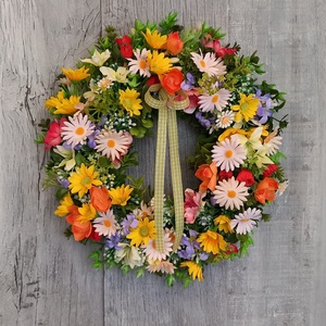 Virágmező - Virágos Kopogtató/Tavaszi Kopogtató/Tavaszi Ajtódísz/Nyári Ajtódísz/Ajtódísz /Falidísz/Koszorú - Meska.hu
