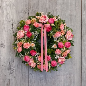 Rózsaálom- Virágos Kopogtató/Tavaszi Kopogtató/Tavaszi Ajtódísz/Nyári Ajtódísz/Ajtódísz /Falidísz/Koszorú - otthon & életmód - dekoráció - ajtó- és ablak dekoráció - ajtódísz & kopogtató - Meska.hu