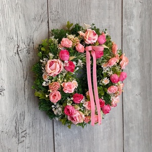 Rózsaálom- Virágos Kopogtató/Tavaszi Kopogtató/Tavaszi Ajtódísz/Nyári Ajtódísz/Ajtódísz /Falidísz/Koszorú - otthon & életmód - dekoráció - ajtó- és ablak dekoráció - ajtódísz & kopogtató - Meska.hu