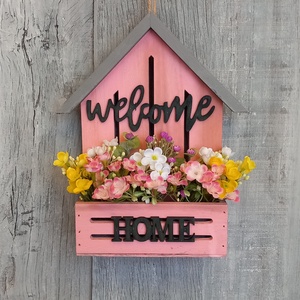  Virágüdvözlet  - Tavaszi Ajtódísz/Virágos Ajtódísz/Ajtódísz/Falidísz/Vintage Virágdísz, Otthon & Életmód, Virágdekoráció, Virágdíszek, Dekor koszorúk, kopogtatók, Virágkötés, Virágdíszekkel, virágos-lakásdíszekkel, kézműves virágdekorációkkal VÁRLAK SZERETETTEL!
Meska bolto..., MESKA