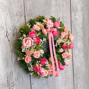Rózsaálom- Virágos Kopogtató/Tavaszi Kopogtató/Tavaszi Ajtódísz/Nyári Ajtódísz/Ajtódísz /Falidísz/Koszorú - otthon & életmód - dekoráció - ajtó- és ablak dekoráció - ajtódísz & kopogtató - Meska.hu