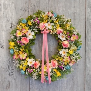 Színekkel Kopogtass- Virágos Kopogtató/Tavaszi Kopogtató/Tavaszi Ajtódísz/Ajtódísz/Falidísz/Koszorú - Meska.hu