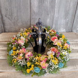 Színekkel Kopogtass- Virágos Kopogtató/Tavaszi Kopogtató/Tavaszi Ajtódísz/Ajtódísz/Falidísz/Koszorú - otthon & életmód - dekoráció - ajtó- és ablak dekoráció - ajtódísz & kopogtató - Meska.hu