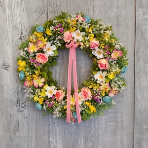 Színekkel Kopogtass- Virágos Kopogtató/Tavaszi Kopogtató/Tavaszi Ajtódísz/Ajtódísz/Falidísz/Koszorú - otthon & életmód - dekoráció - ajtó- és ablak dekoráció - ajtódísz & kopogtató - Meska.hu