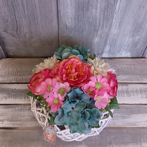 SzínVirágok  - Virágos Asztaldísz/Nőnapi Asztaldísz/Virágajándék/Virágkosár - otthon & életmód - virágdekoráció - virágdíszek - virágdísz kaspóban - Meska.hu