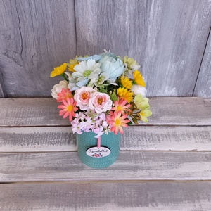  Üde Virágok  - Tavaszi Asztaldísz/Virágos Asztaldísz - otthon & életmód - virágdekoráció - virágdíszek - virágdísz kaspóban - Meska.hu