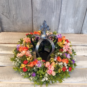 VirágosKert- Virágos Kopogtató/Tavaszi Kopogtató/Tavaszi Ajtódísz/Nyári Ajtódísz/Falidísz/Koszorú - otthon & életmód - dekoráció - ajtó- és ablak dekoráció - ajtódísz & kopogtató - Meska.hu