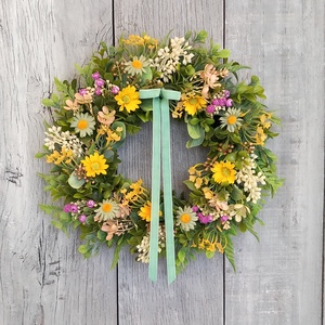 Megújulás- Tavaszi Kopogtató/Virágos Kopogtató/Tavaszi Ajtódísz/Nyári Ajtódísz/Falidísz/Koszorú - otthon & életmód - dekoráció - ajtó- és ablak dekoráció - ajtódísz & kopogtató - Meska.hu