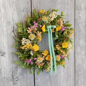 Megújulás- Tavaszi Kopogtató/Virágos Kopogtató/Tavaszi Ajtódísz/Nyári Ajtódísz/Falidísz/Koszorú - otthon & életmód - dekoráció - ajtó- és ablak dekoráció - ajtódísz & kopogtató - Meska.hu