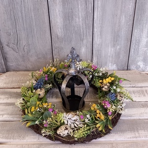 Tarka Tavasz- Tavaszi Kopogtató/Virágos Kopogtató/Tavaszi Ajtódísz/Ajtódísz/Falidísz/Koszorú - otthon & életmód - dekoráció - ajtó- és ablak dekoráció - ajtódísz & kopogtató - Meska.hu