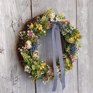 Tarka Tavasz- Tavaszi Kopogtató/Virágos Kopogtató/Tavaszi Ajtódísz/Ajtódísz/Falidísz/Koszorú - otthon & életmód - dekoráció - ajtó- és ablak dekoráció - ajtódísz & kopogtató - Meska.hu