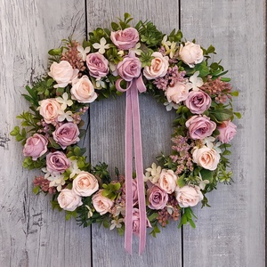 Vintage Rózsák Kopogtatnak- Virágos Kopogtató/Rózsás Ajtódísz/Ajtódísz/Virágos Ajtódísz/Falidísz/Koszorú, Otthon & Életmód, Dekoráció, Ajtó- és ablak dekoráció, Ajtódísz & Kopogtató, Virágkötés, MESKA