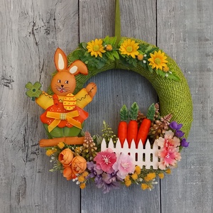 Húsvéti Mese- Húsvéti Ajtódísz/Tavaszi Ajtódísz/Húsvéti Virágdísz/Húsvéti Koszorú/Falidísz/Koszorú - Meska.hu