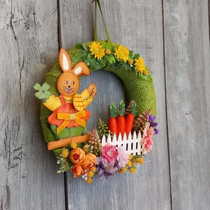Húsvéti Mese- Húsvéti Ajtódísz/Tavaszi Ajtódísz/Húsvéti Virágdísz/Húsvéti Koszorú/Falidísz/Koszorú - otthon & életmód - dekoráció - ajtó- és ablak dekoráció - ajtódísz & kopogtató - Meska.hu