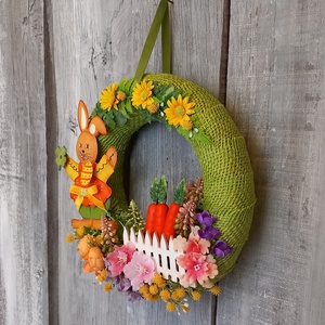 Húsvéti Mese- Húsvéti Ajtódísz/Tavaszi Ajtódísz/Húsvéti Virágdísz/Húsvéti Koszorú/Falidísz/Koszorú - otthon & életmód - dekoráció - ajtó- és ablak dekoráció - ajtódísz & kopogtató - Meska.hu