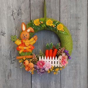 Húsvéti Mese- Húsvéti Ajtódísz/Tavaszi Ajtódísz/Húsvéti Virágdísz/Húsvéti Koszorú/Falidísz/Koszorú - otthon & életmód - dekoráció - ajtó- és ablak dekoráció - ajtódísz & kopogtató - Meska.hu