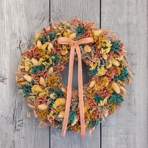 Szárazvirág Szerelem- Szárazvirág Ajtódísz/Tavaszi Ajtódísz/Szárazvirág Kopogtató/Nyári Ajtódísz/Falidísz/Koszorú, Otthon & Életmód, Dekoráció, Ajtó- és ablak dekoráció, Ajtódísz & Kopogtató, Virágkötés, MESKA