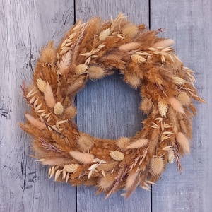 Natural- Szárazvirág Ajtódísz/Ajtódísz/Szárazvirág Kopogtató/Nyári Ajtódísz/Falidísz/Koszorú, Otthon & Életmód, Dekoráció, Ajtó- és ablak dekoráció, Ajtódísz & Kopogtató, Virágkötés, MESKA